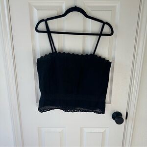 Gap Body black eyelet lace camisole